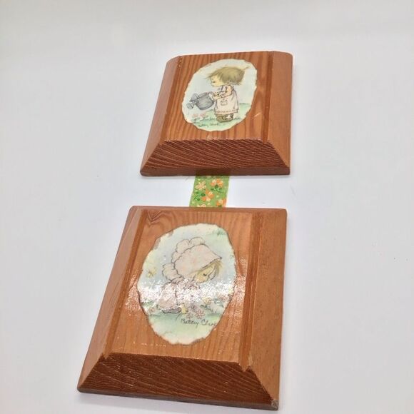 Betsy Clark Decoupage on Wood Wall Hanging - Picture 1 of 5